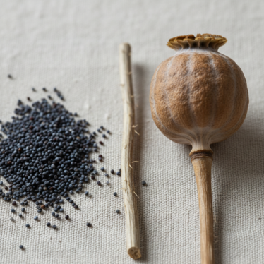 poppy seeds and pods comparison
