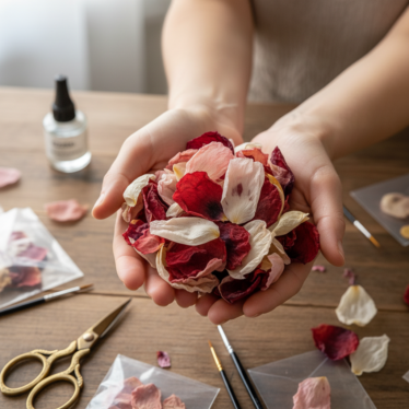 Handling Dried Poppy Petals