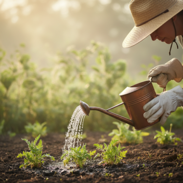  emerging poppy seedlings