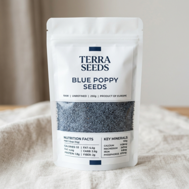 blue poppy seeds nutrition profile and minerals