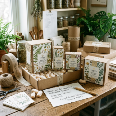 Packaged dried botanical pods prepared for compliant decorative sourcing.