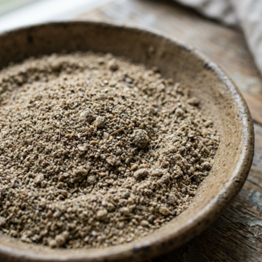 Premium ground poppy pod powder from Papaver somniferum, fine-milled and ready for use