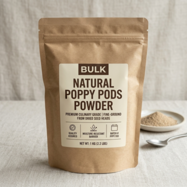 Sealed moisture-resistant bulk packaging of premium natural poppy pods powder from Premium Poppy Pods