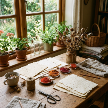 Decorative uses of poppy powder — handmade paper, potpourri, and craft projects