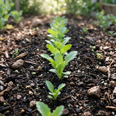 Healthy Papaver seedlings thinned and spaced for airflow and strong growth.